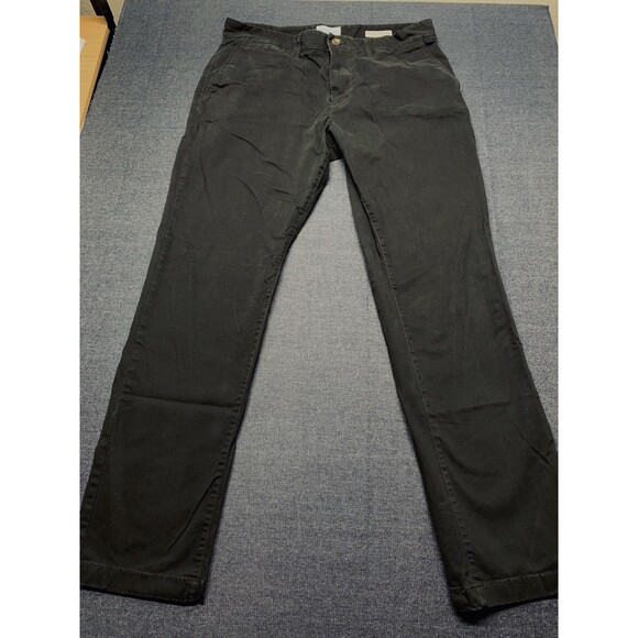 GOODFELLOW® Men Chino Black Pants Casual Work Trouser Size 34W x 32L 98% Cotton - Picture 4 of 7